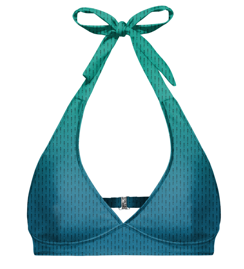 Aloha From Deer Woman&#039;s Phthalo Anti Social Halter Neck Bikini Top BTH AFD747