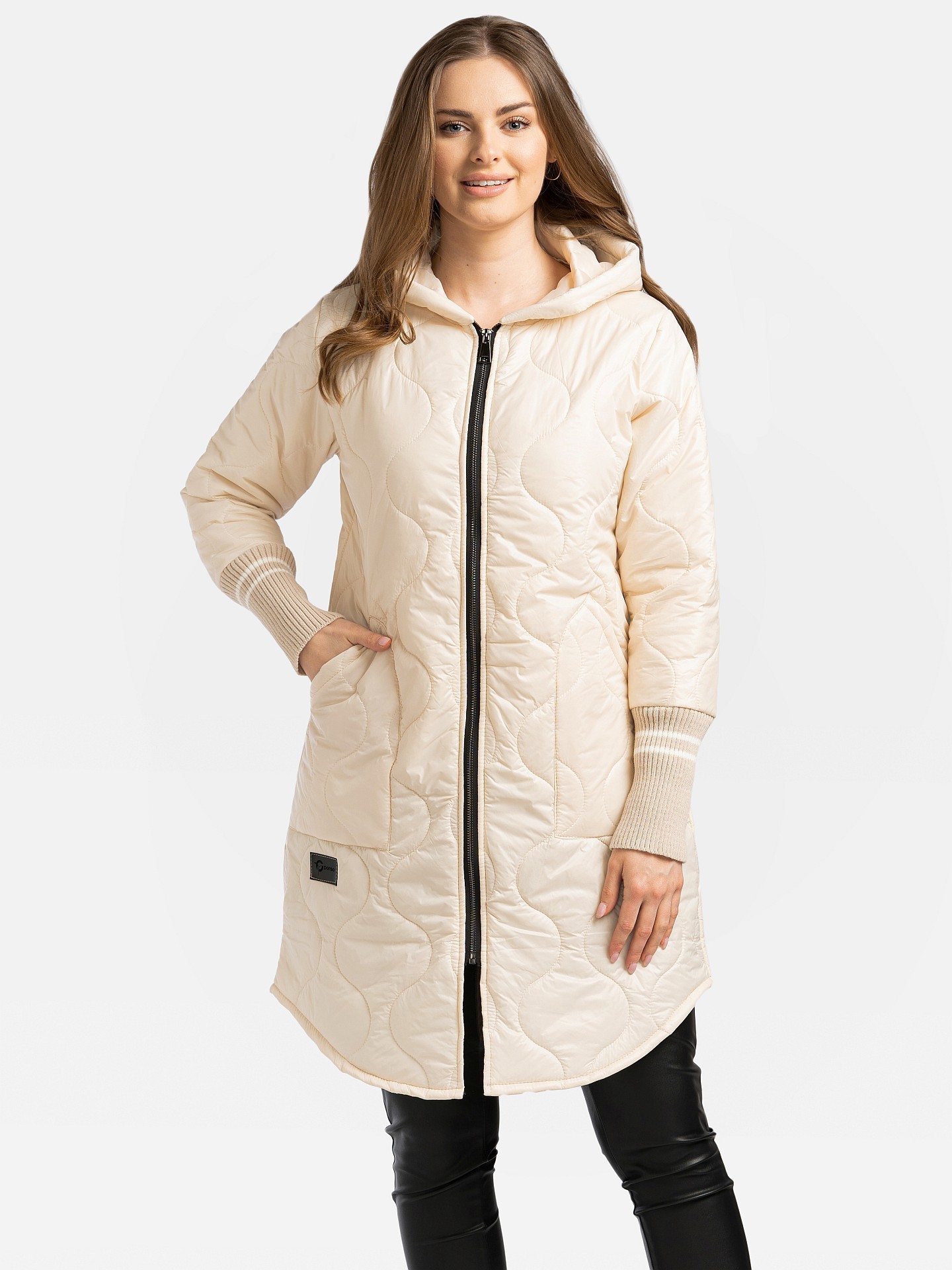 Дамско преходно яке PERSO с плетени маншети