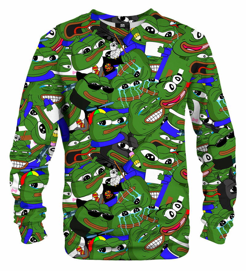 Mr. GUGU & Miss GO Unisex's Pepe Memes Sweater S-Pc2337