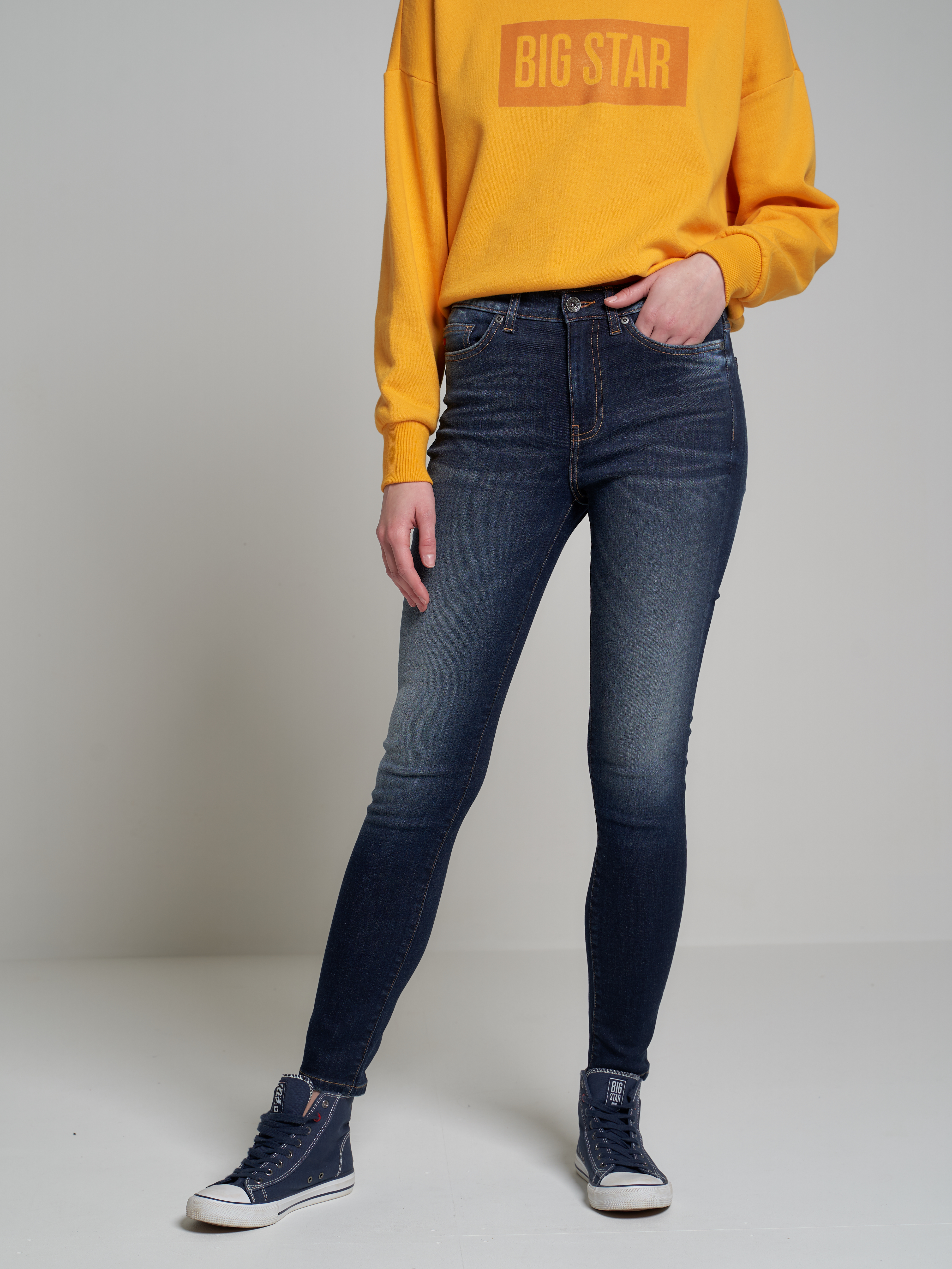 Big Star Woman&#039;s Skinny Trousers 115490 Blue