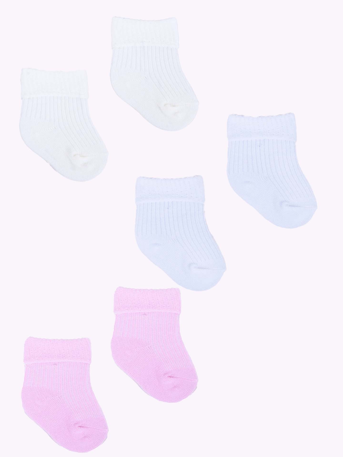 Baby mix  - Yoclub Kids's Baby Girls' Turn Cuff Cotton Socks 3-pack SKA-0009U-0000-001