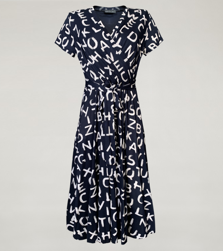 Click Γυναικείο Φόρεμα Literka Navy Blue