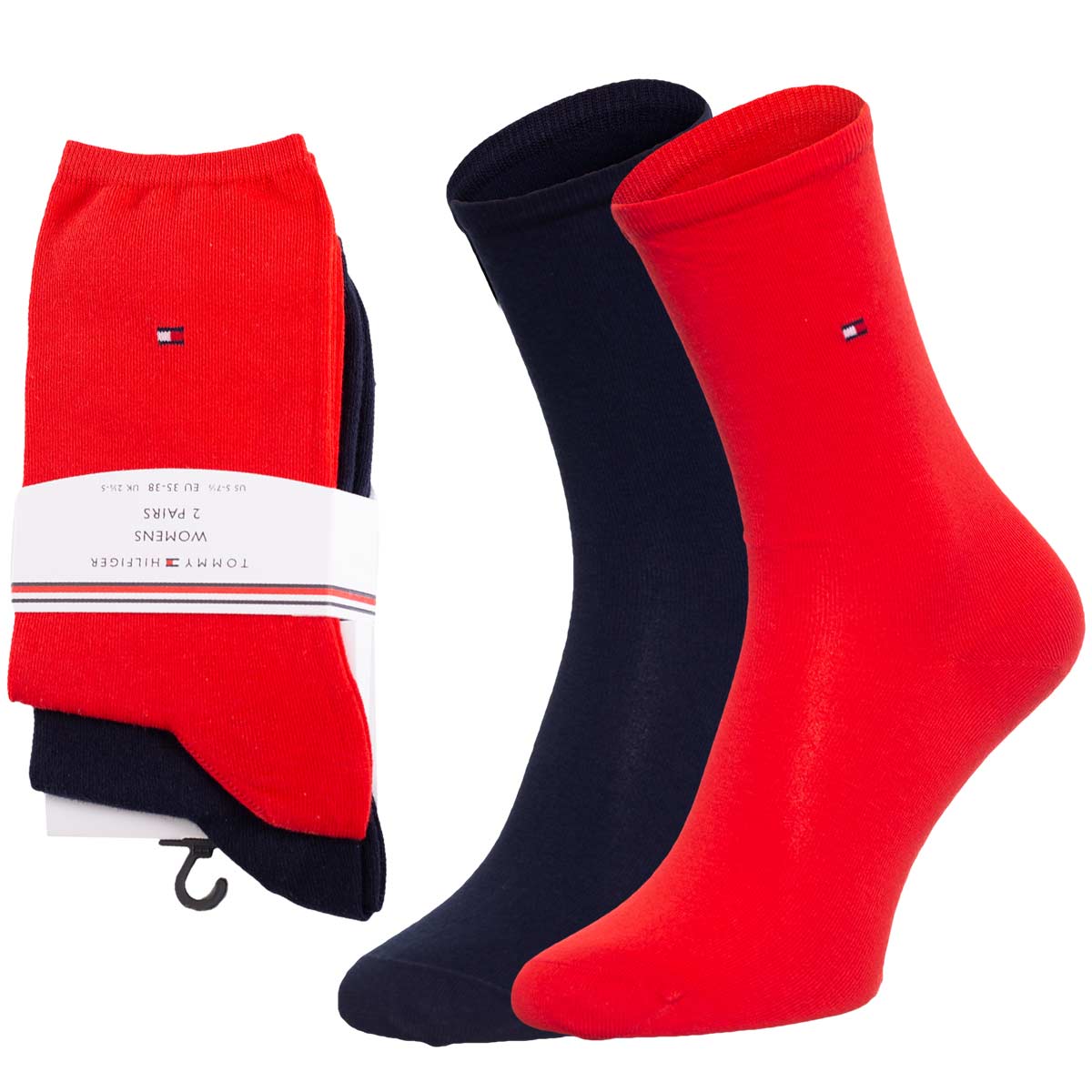 Levně 2PACK dámské ponožky Tommy Hilfiger vysoké vícebarevné
