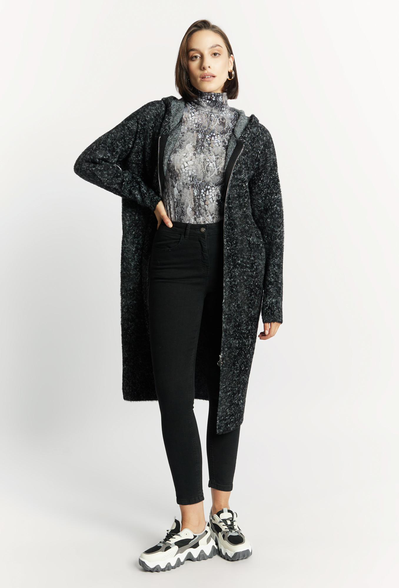 MONNARI Woman's Jumpers & Cardigans Coat Sweater With Hood