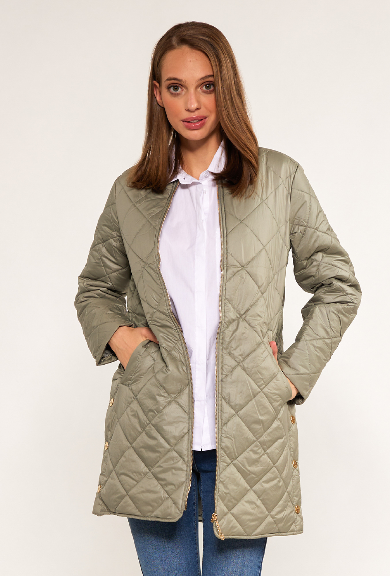 MONNARI Woman's Coats Quilted Coat With Stand-Up Collar