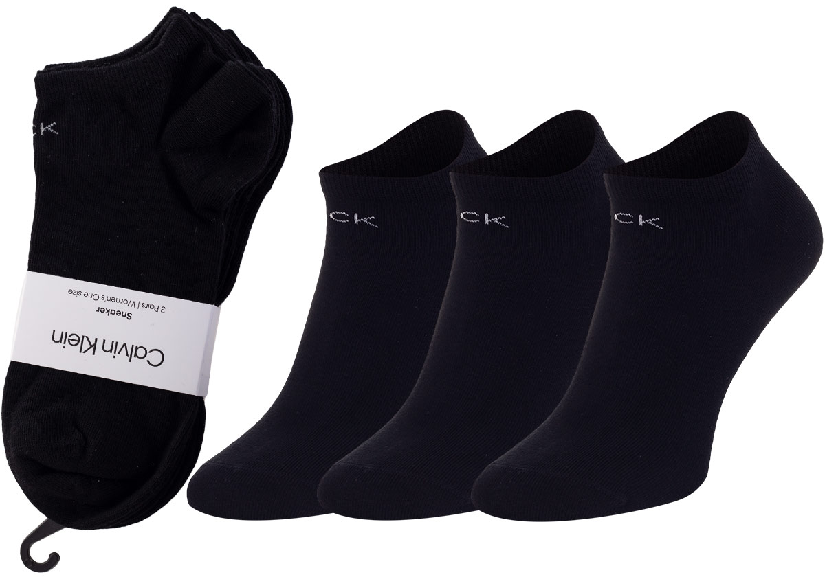Levně 3PACK dámské ponožky Calvin Klein nízké vícebarevné