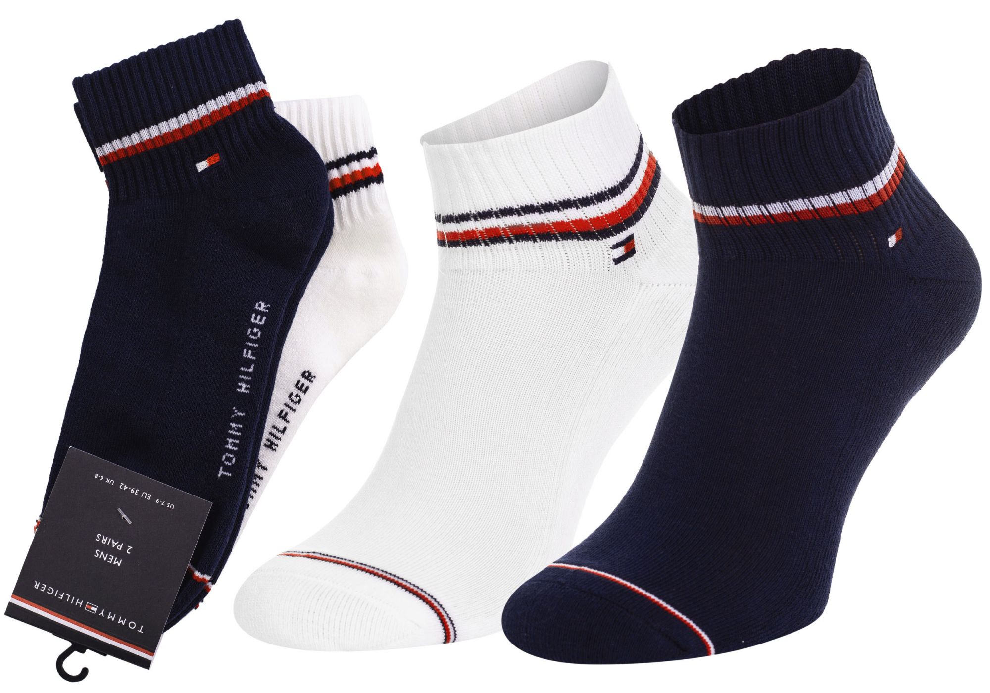 Levně Tommy Hilfiger Man's 2Pack Socks 100001094 Navy Blue/White