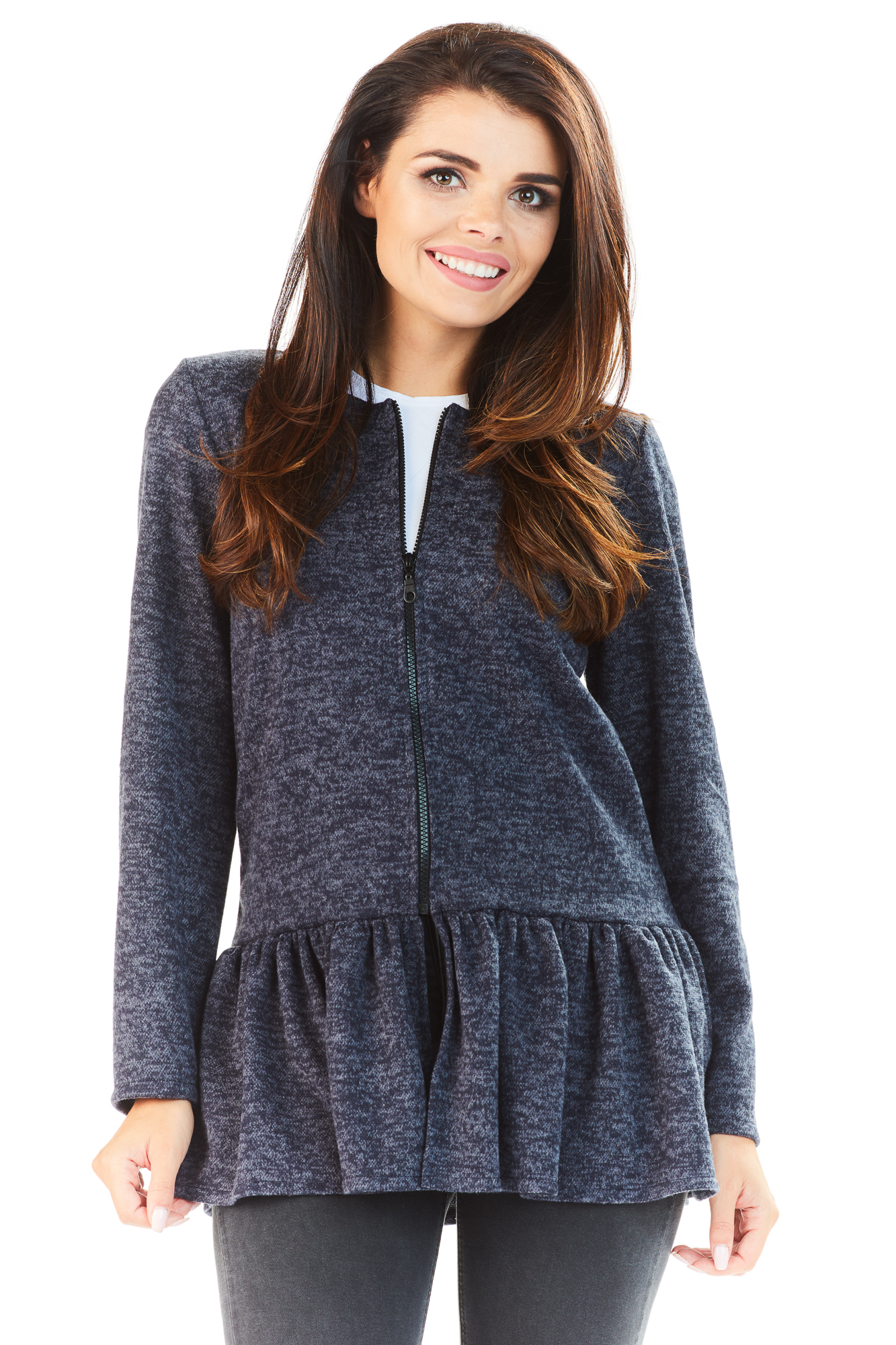 Awama Woman&#039;s Sweater A193 Navy Blue