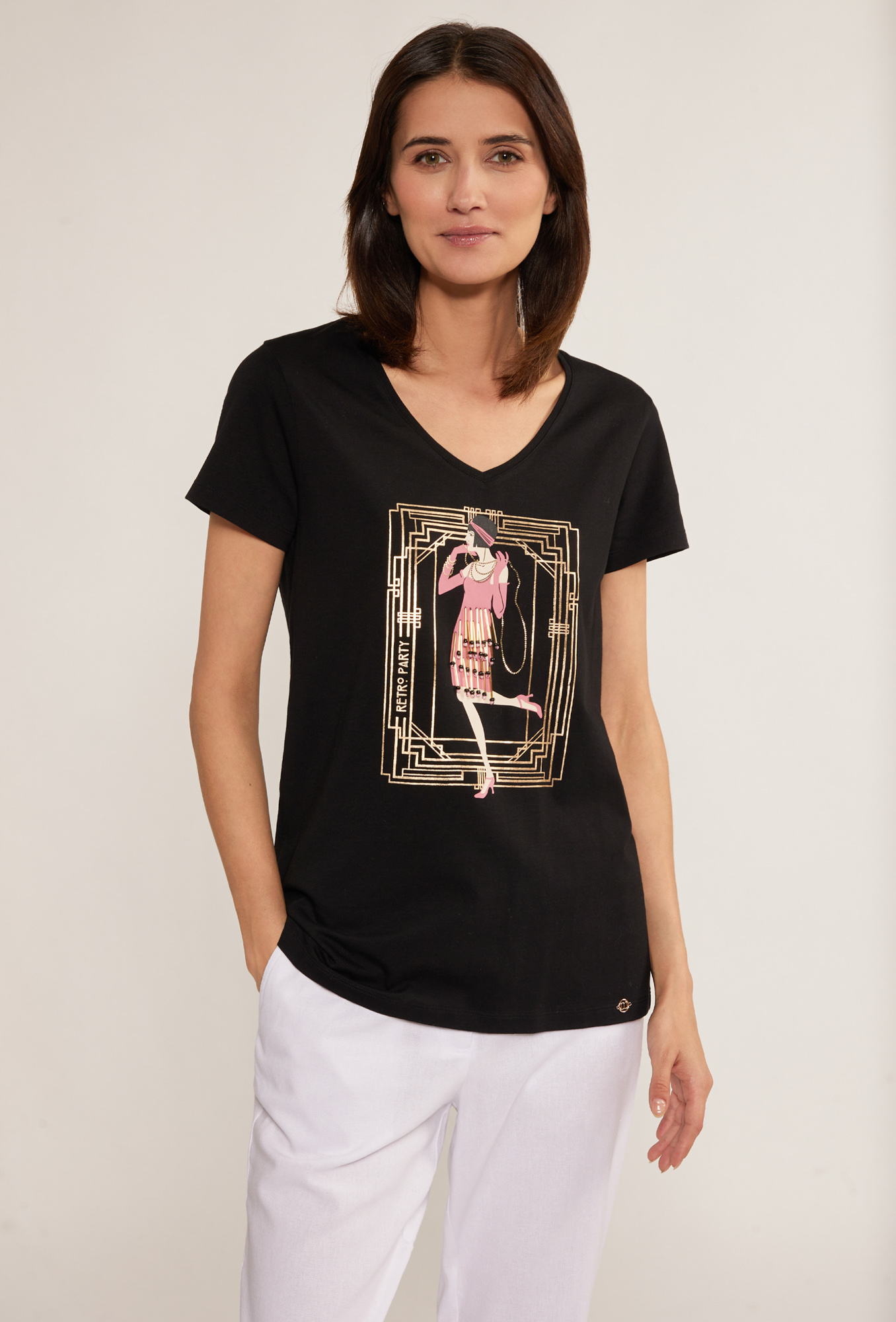 MONNARI Woman's T-Shirts Cotton T-Shirt With Application