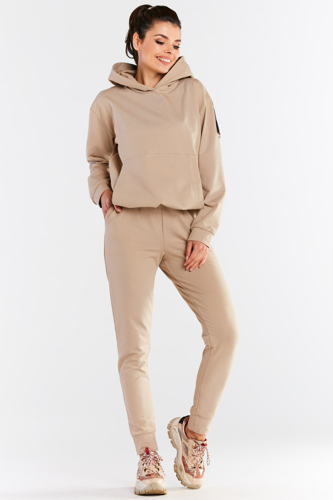 Infinite You Woman's Pants M249 Beige