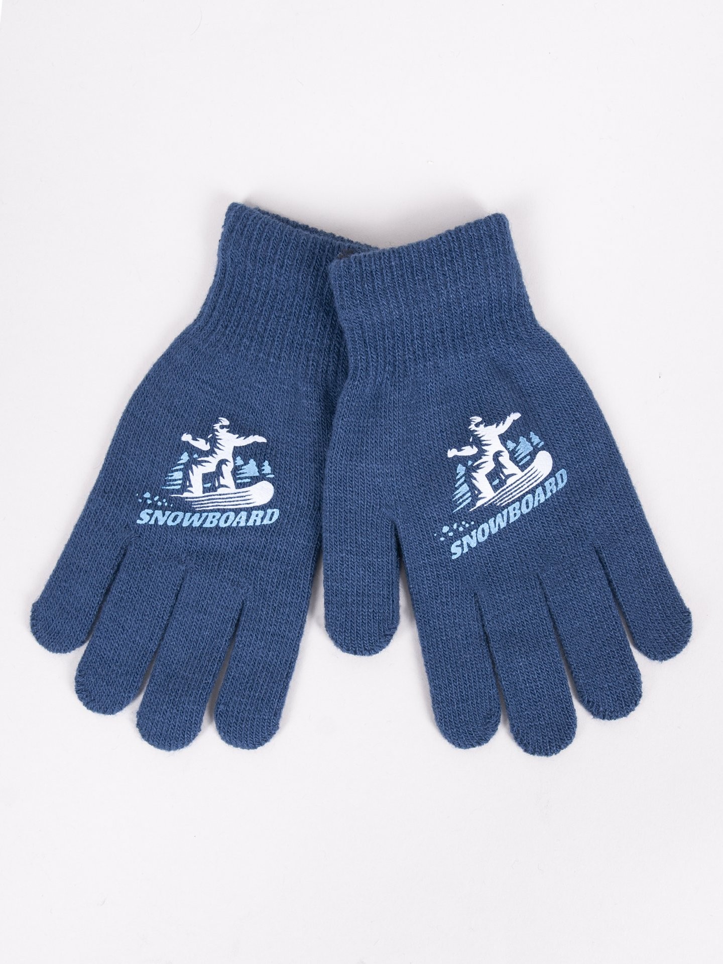 Yoclub Kids's Boys' Five-Finger Gloves RED-0012C-AA5A-013