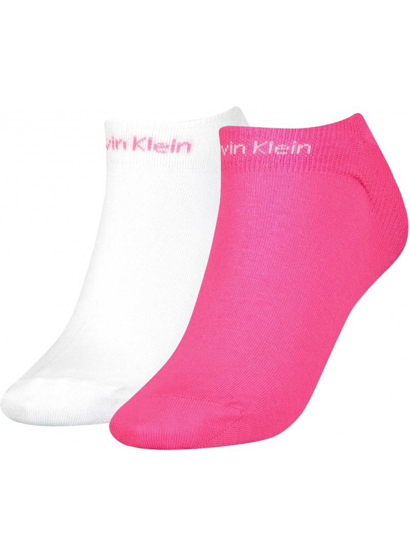Levně Calvin Klein Sada dvou párů dámských ponožek v růžové a bílé barvě Calvin Kle - Dámské