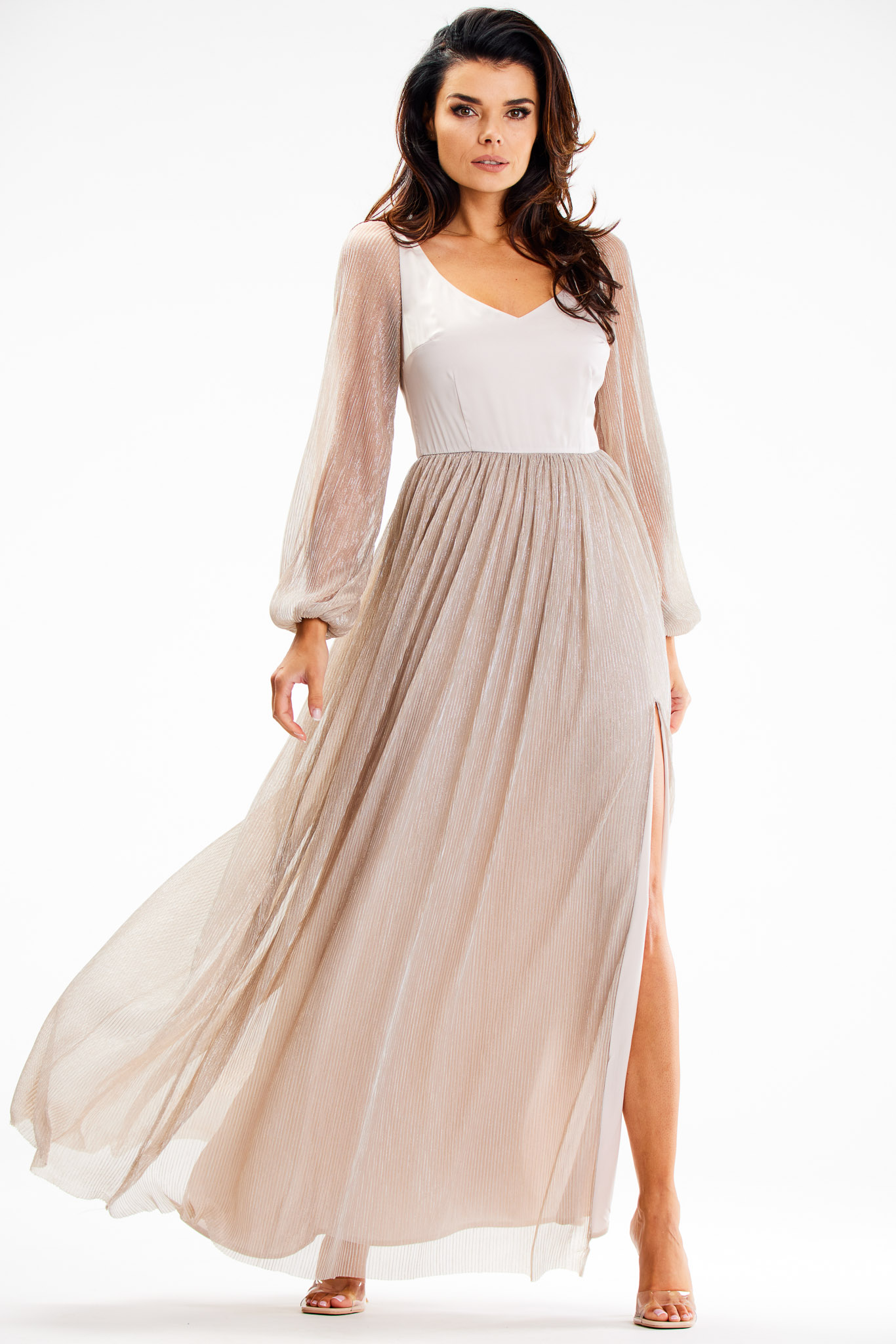 Awama Woman's Dress A626 Beige