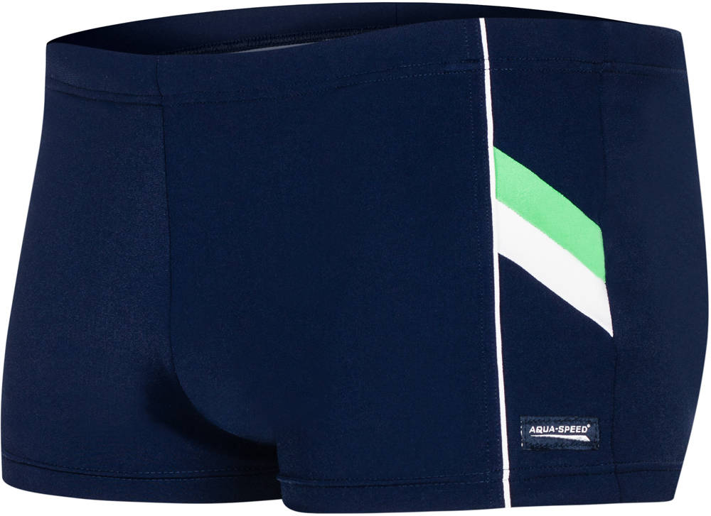 Levně AQUA SPEED Man's Swimming Shorts Ricardo Navy Blue/White/Green Pattern 04