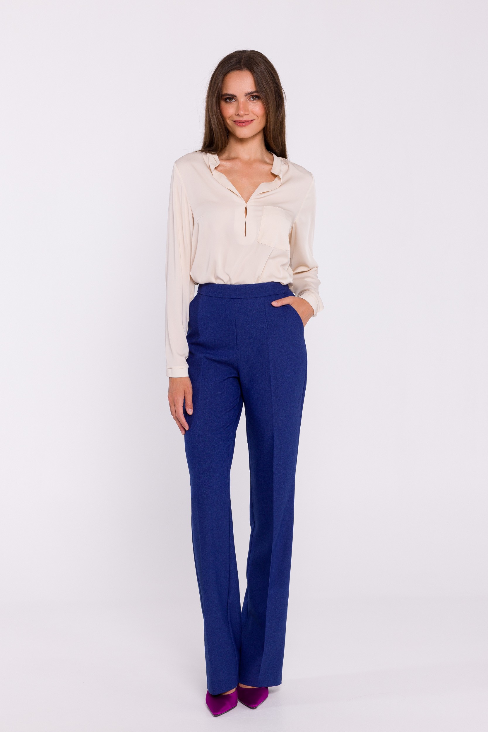 Stylove Woman's Bootcut trousers - blue