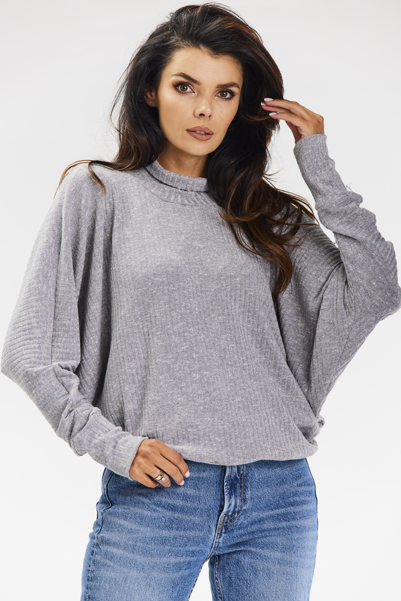 Awama Woman's Sweater A672 Grey