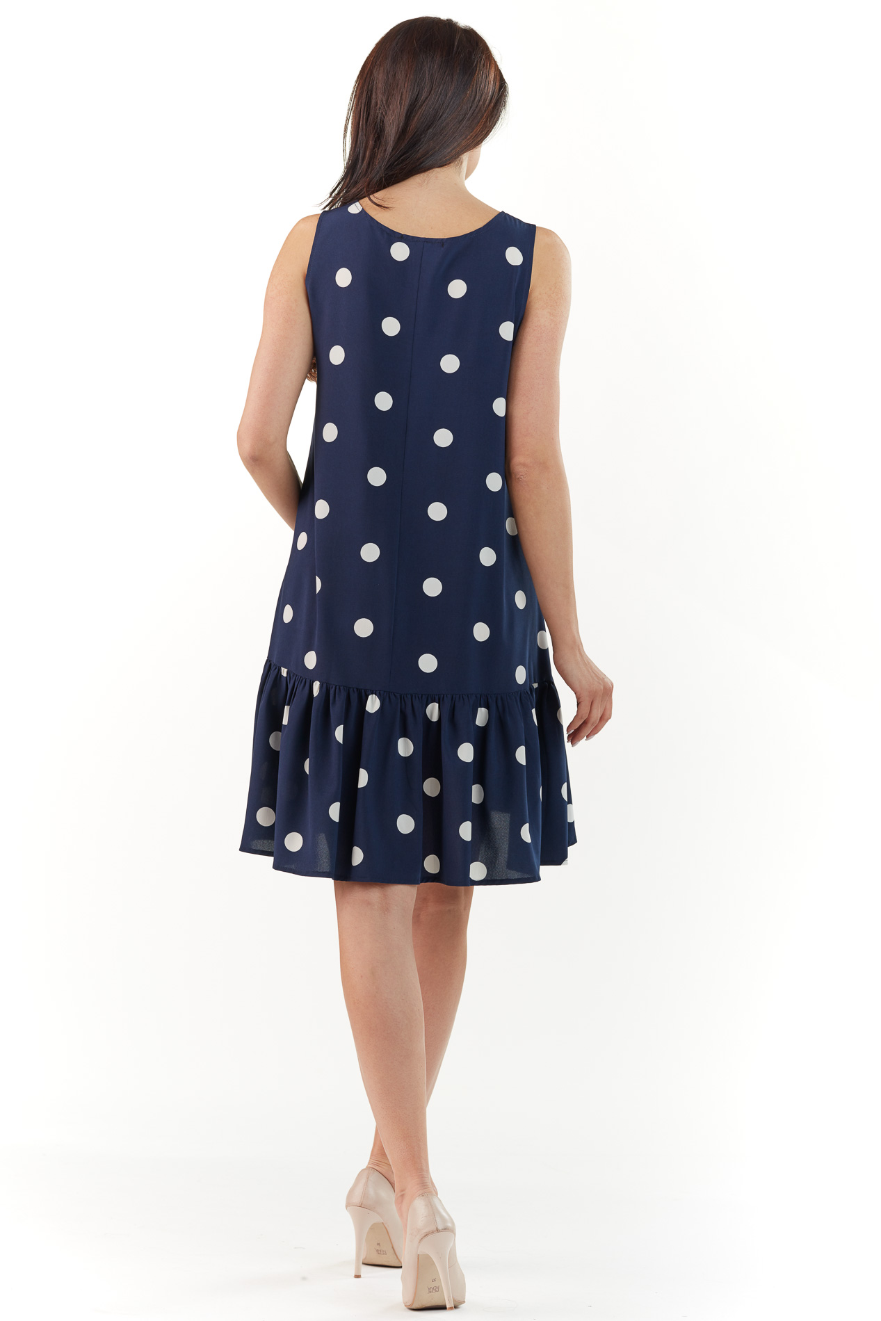 Awama Woman's Dress A229 Navy Blue