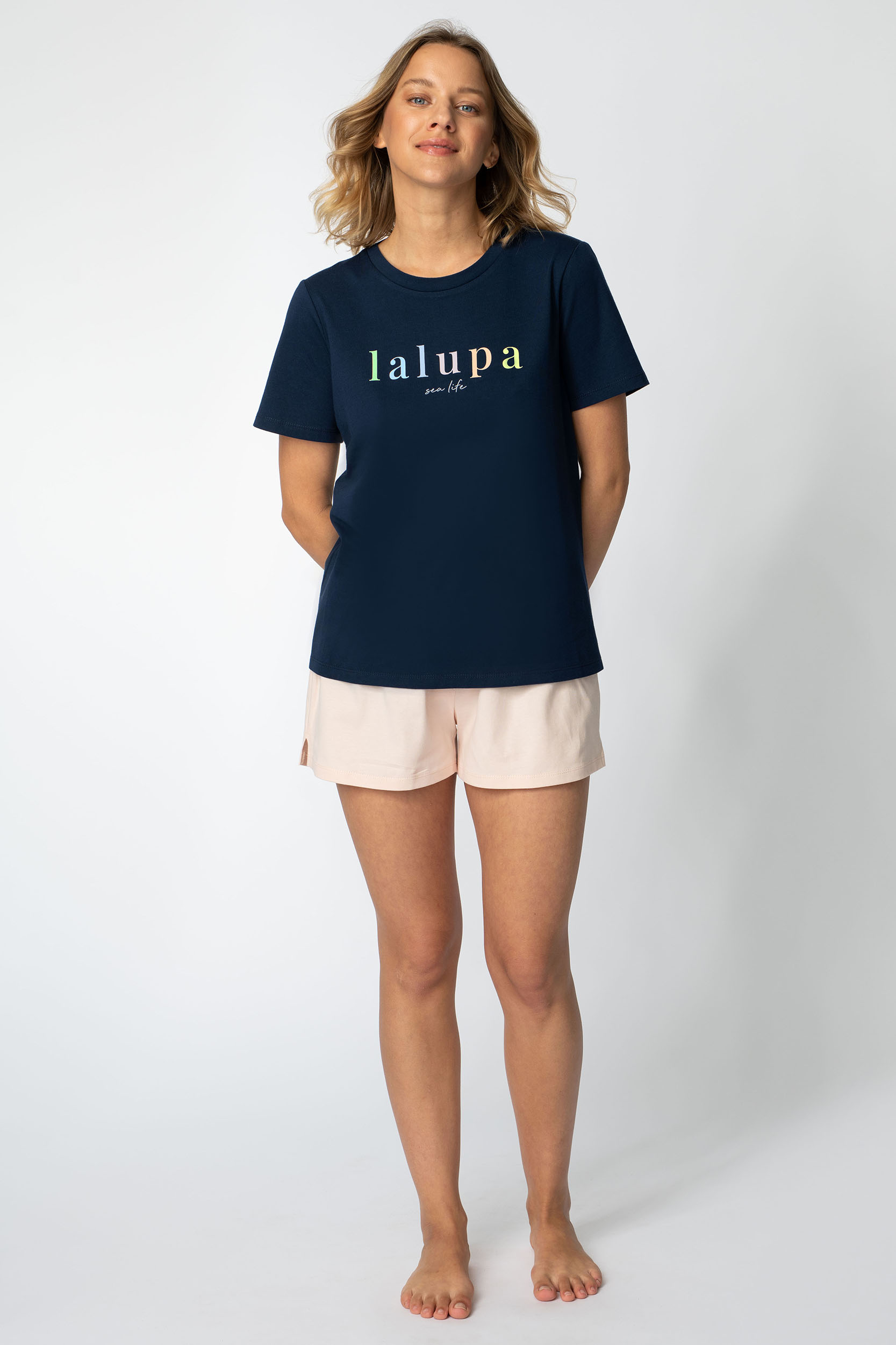 Levně LaLupa Woman's T-shirt LA109 Navy Blue