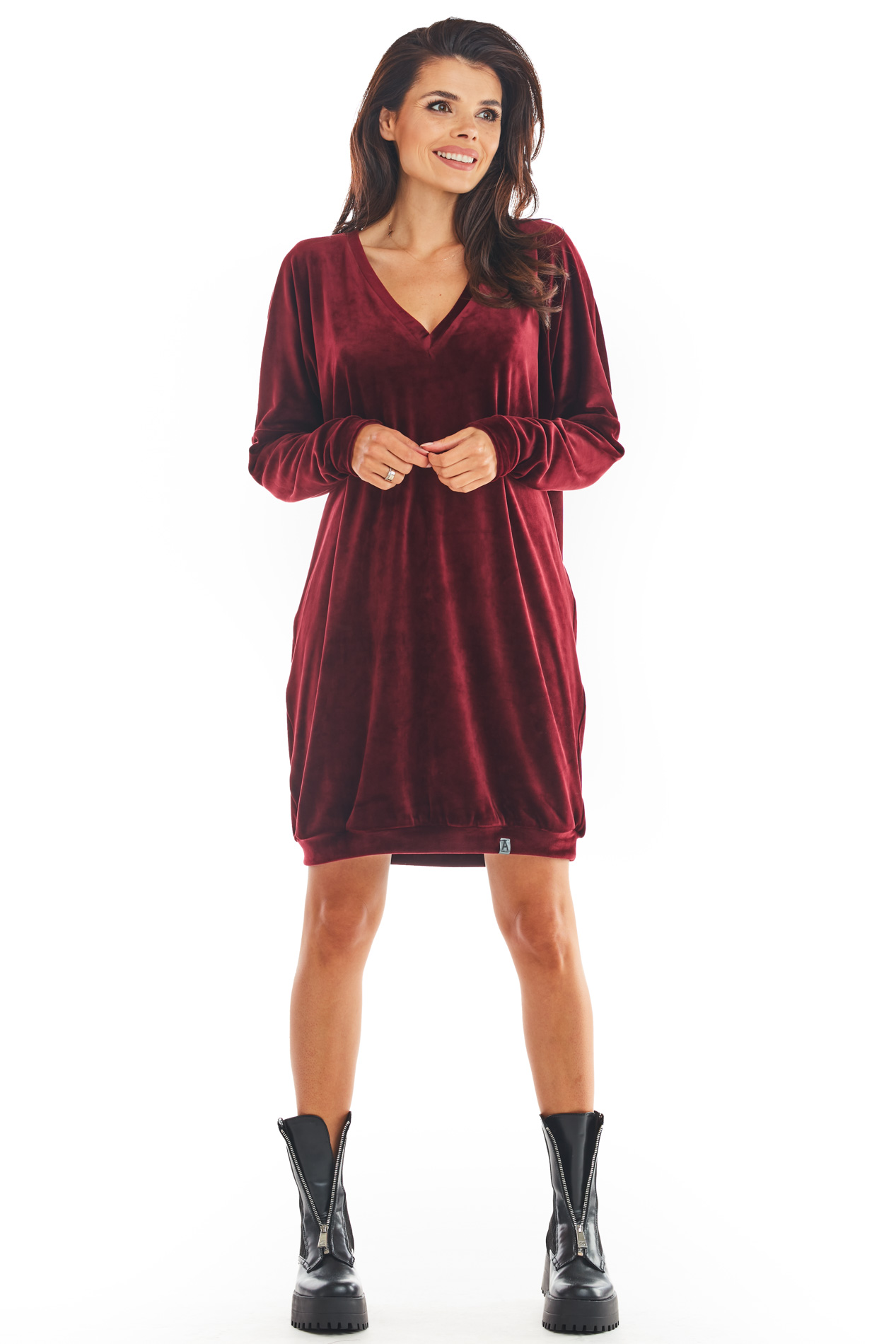 Awama Woman's Dress A378 Claret