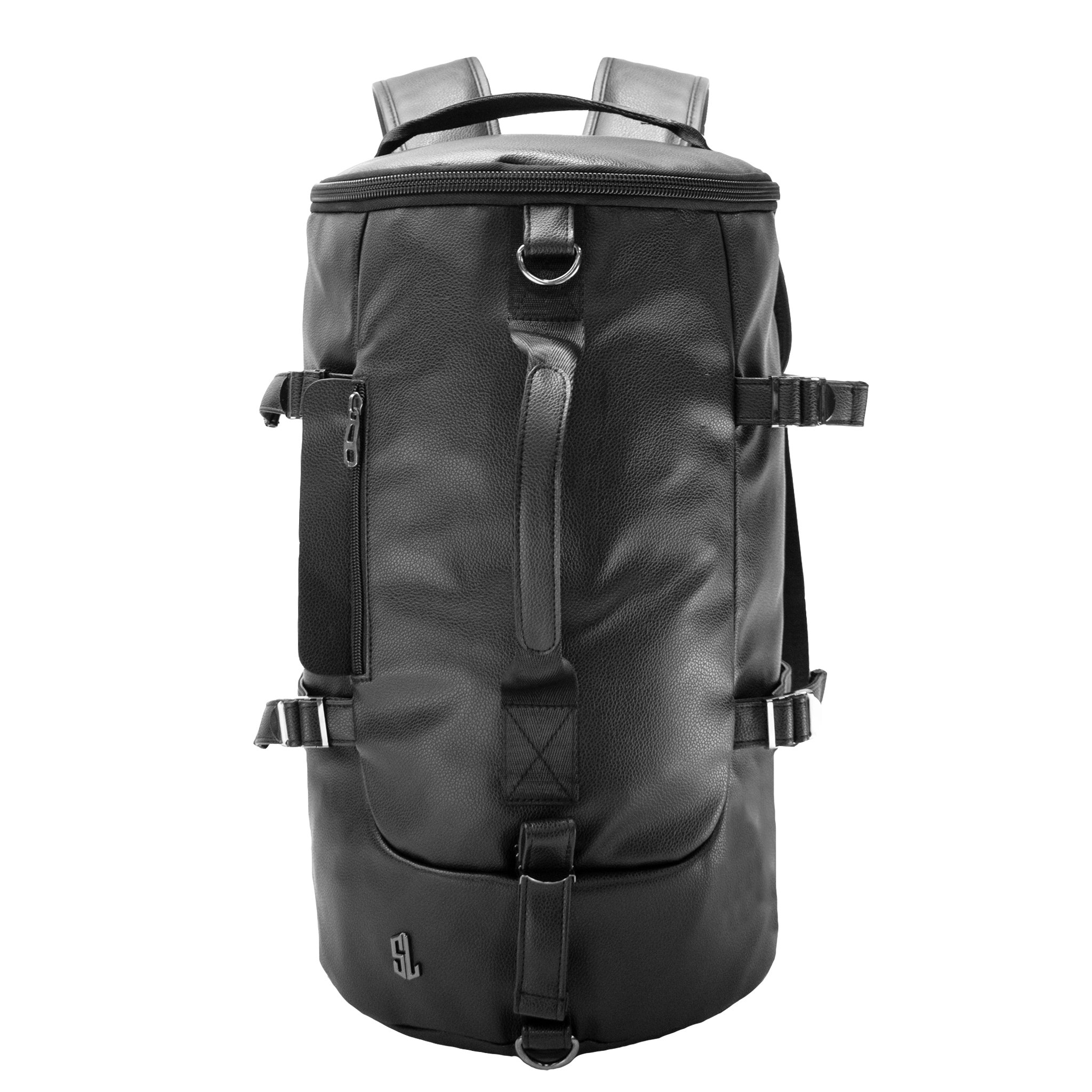 Semiline Unisex's PU Backpack With Bag Function And Laptop Compartment P8280-0