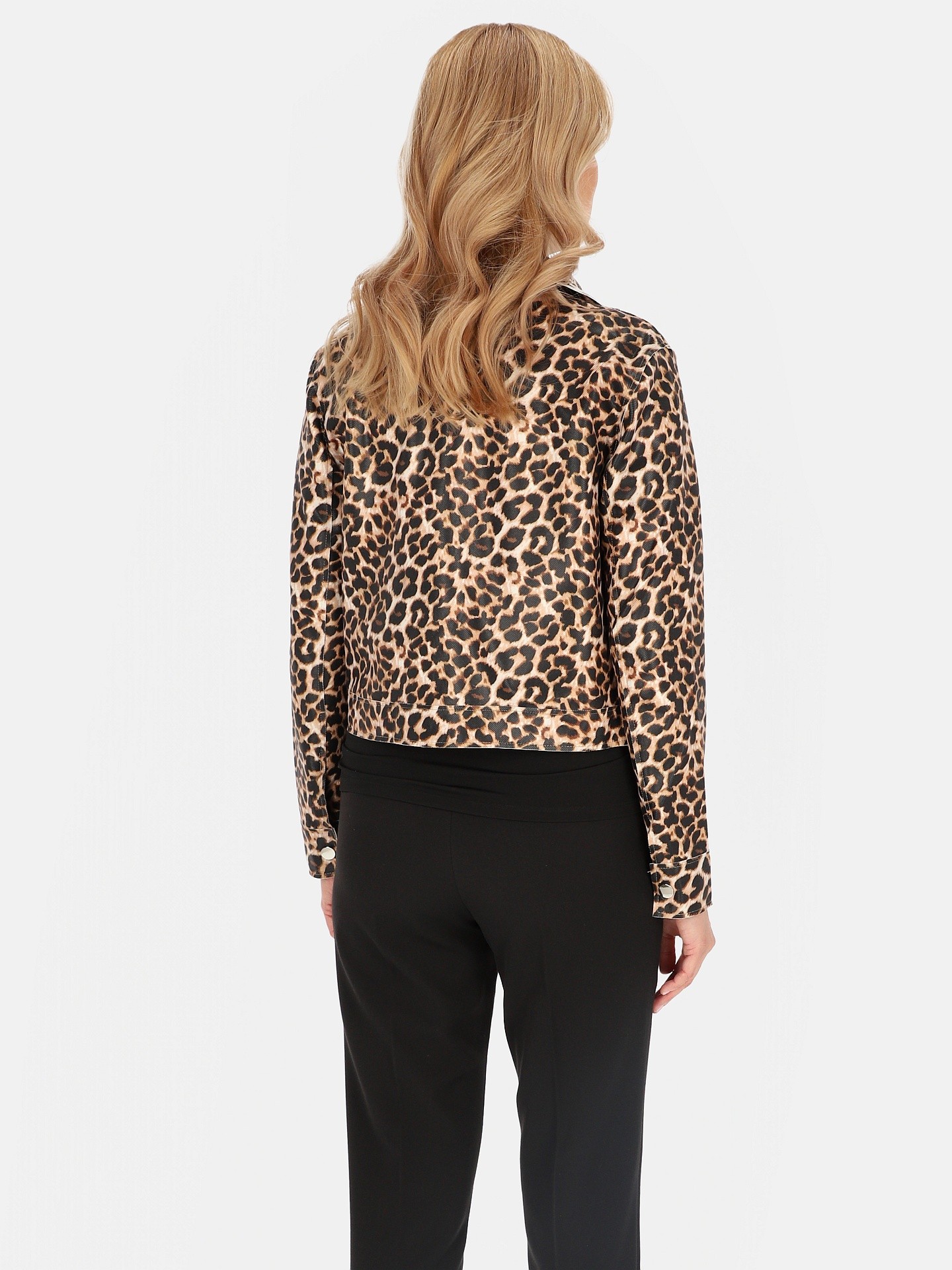 Dámska krátka leopardia bunda
