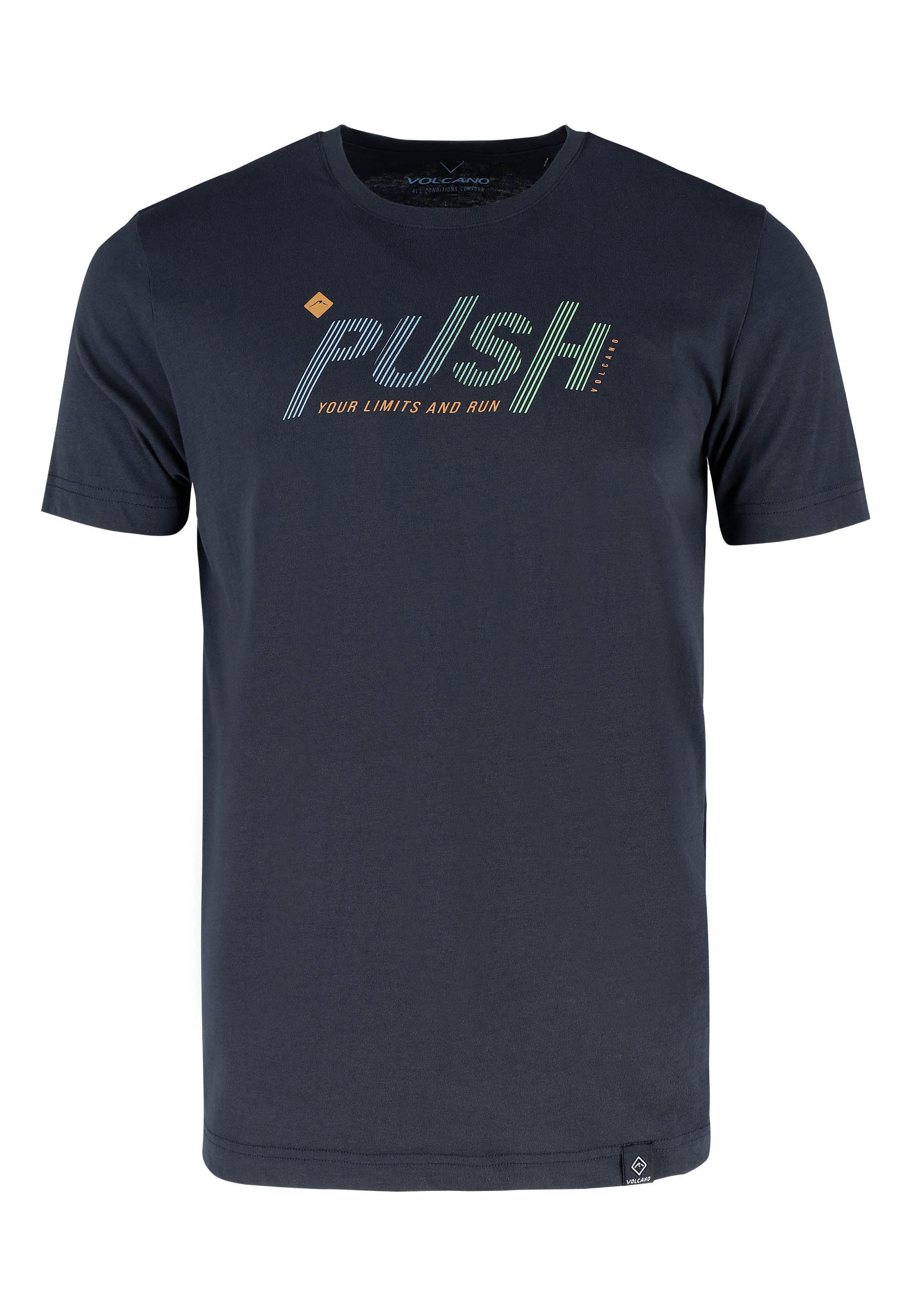 Levně Pánské tričko Volcano T-Push M02029-S23 námořnická modř