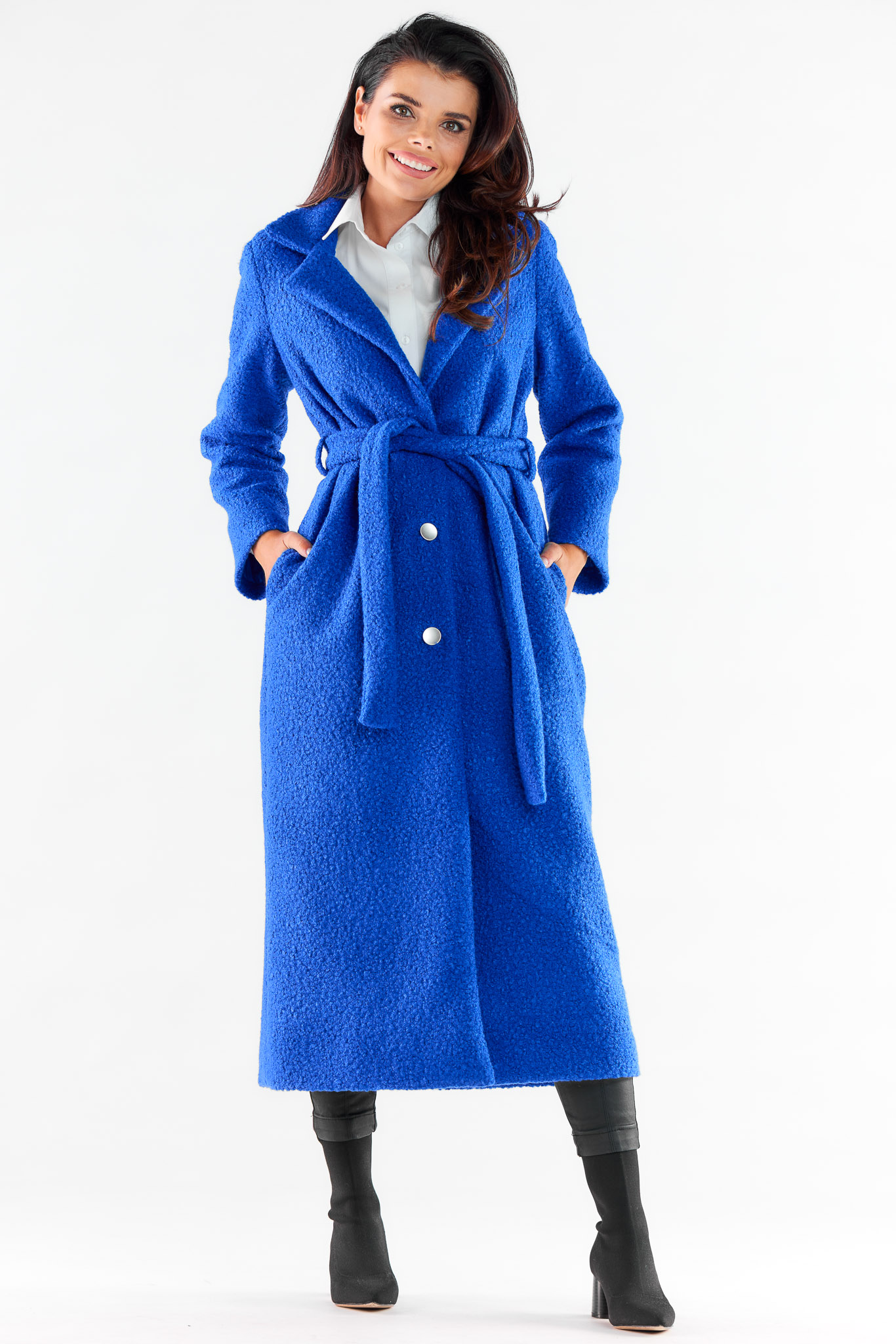 Awama Woman's Coat A547 Blue