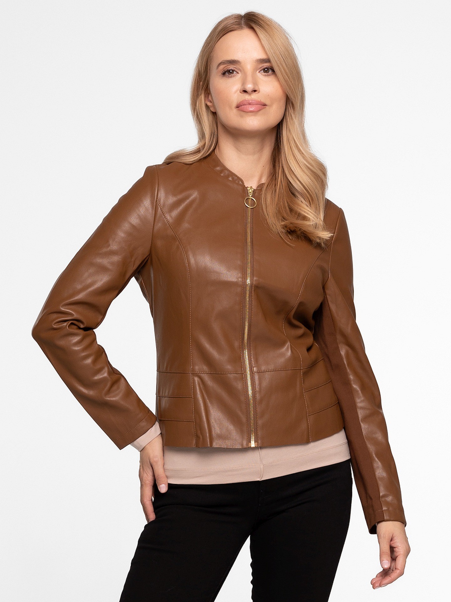 Дамско яке от изкуствена кожа