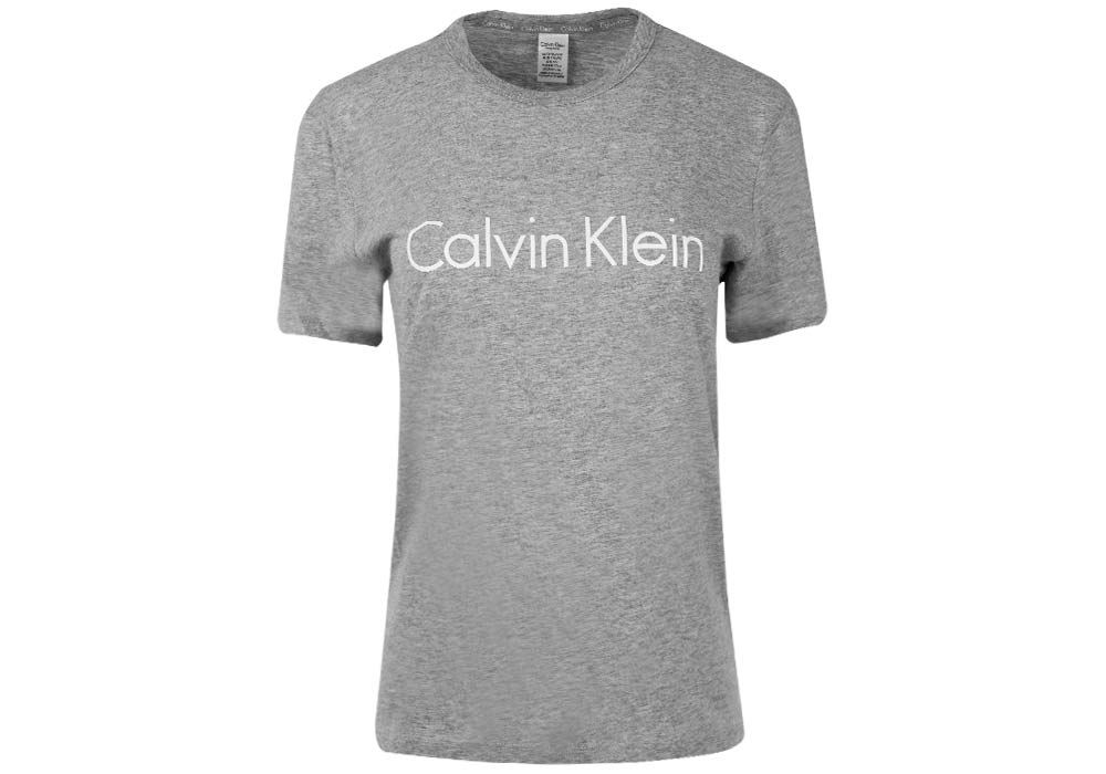 Levně Šedé dámské tričko Calvin Klein Jeans - Dámské