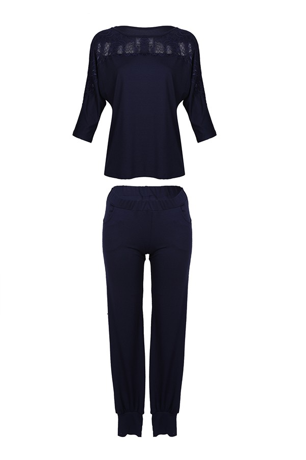 DKaren Femeii Set Loretta Navy Blue