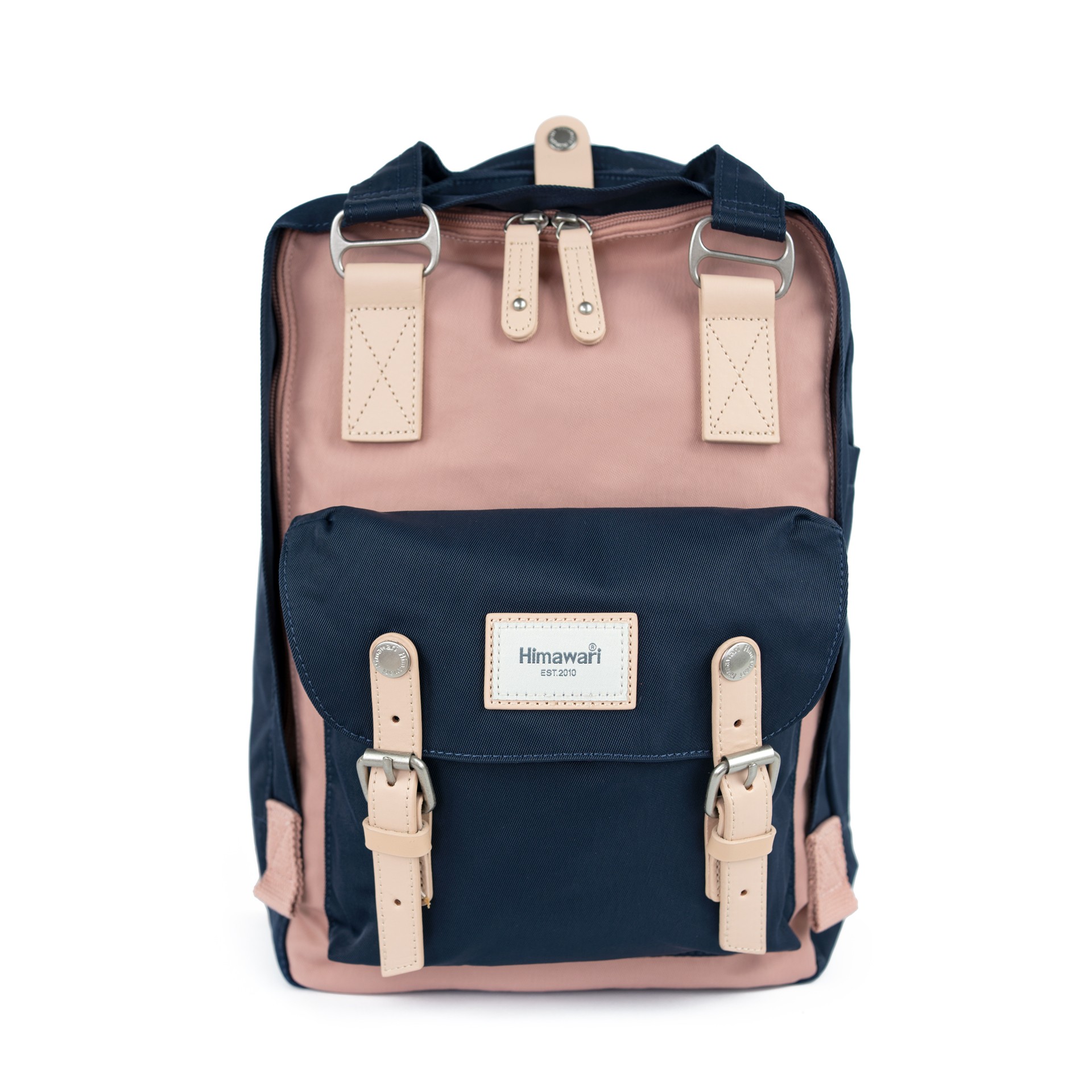 Himawari Unisex's Backpack Tr21288 Navy Blue/Pink