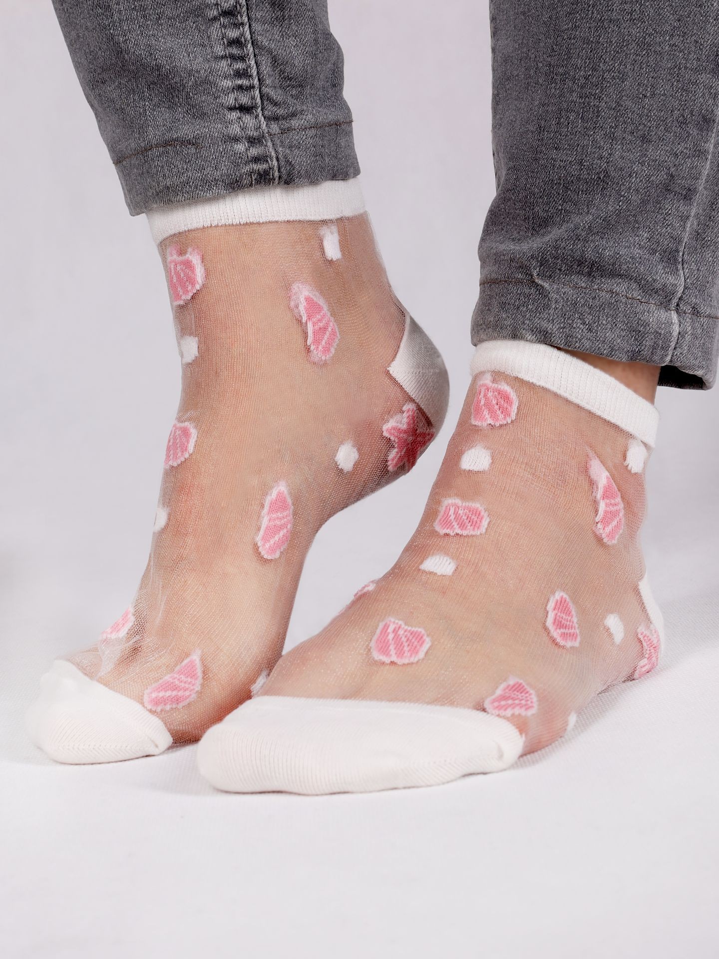 Yoclub Woman's Women's Transparent Socks SKB-0139K-0100