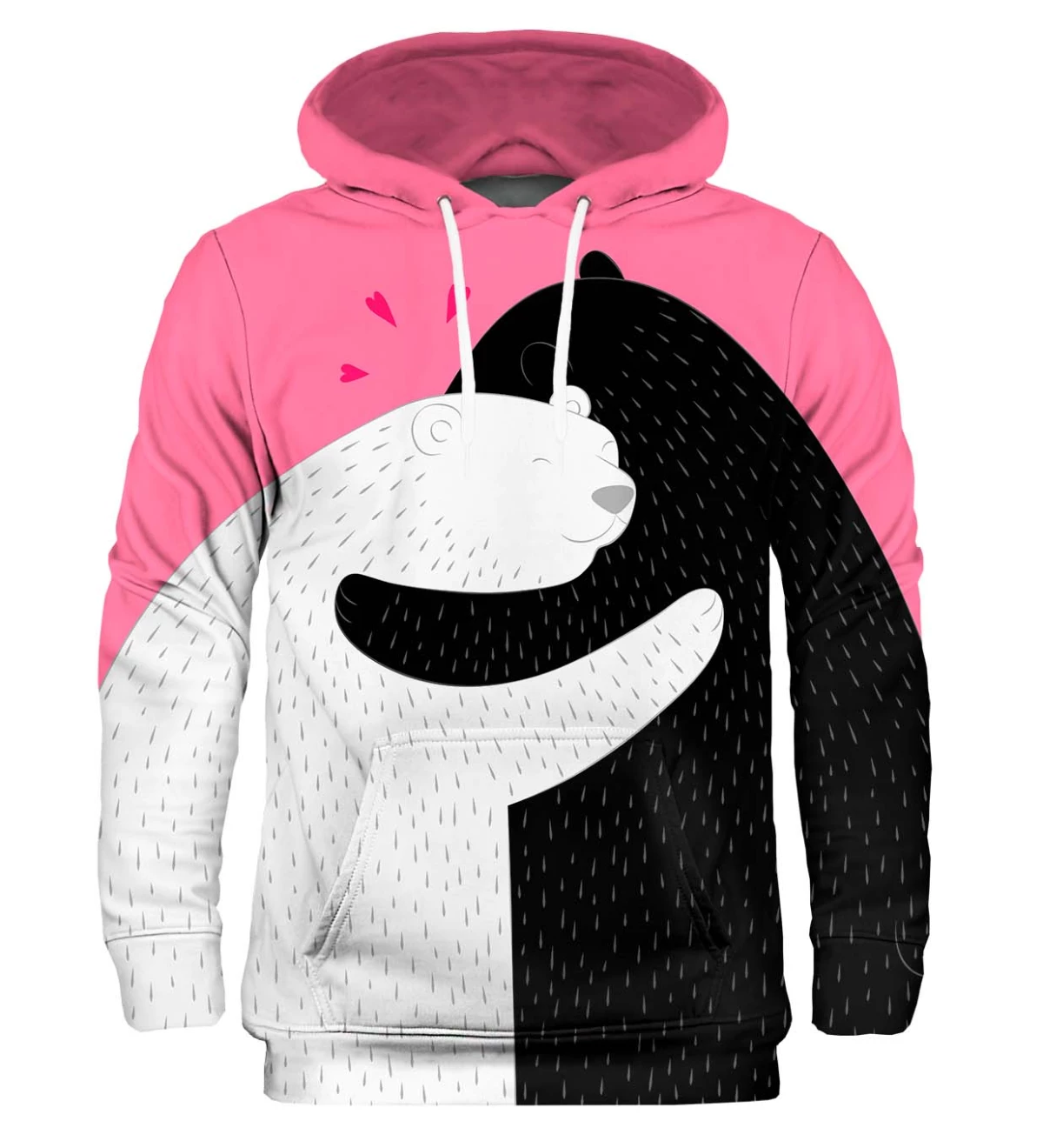 Mr. GUGU & Miss GO Unisex's Hoodie H-K2381 Pink/Black/White