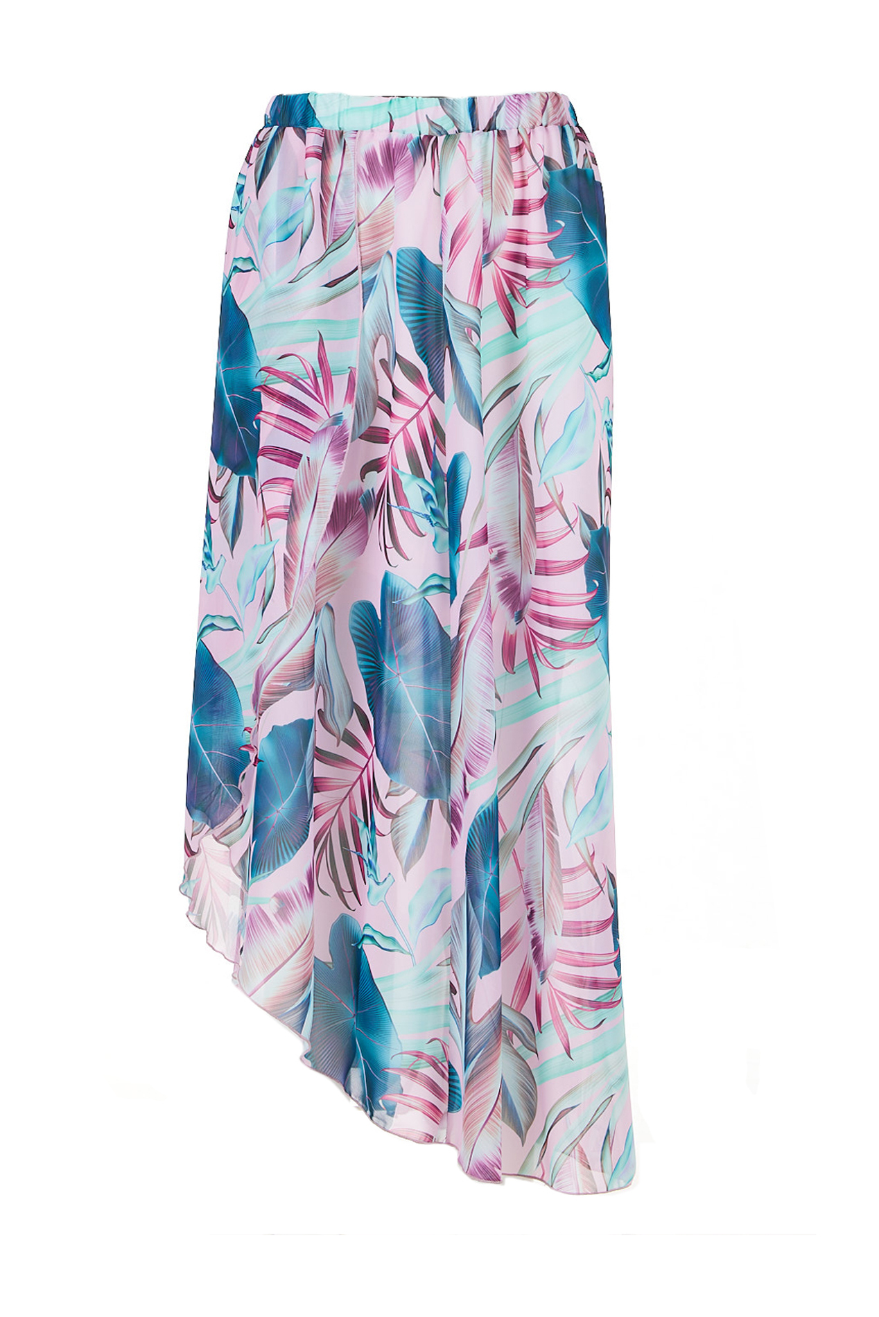 Awama Woman&#039;s Skirt A512 Pink/Flowers