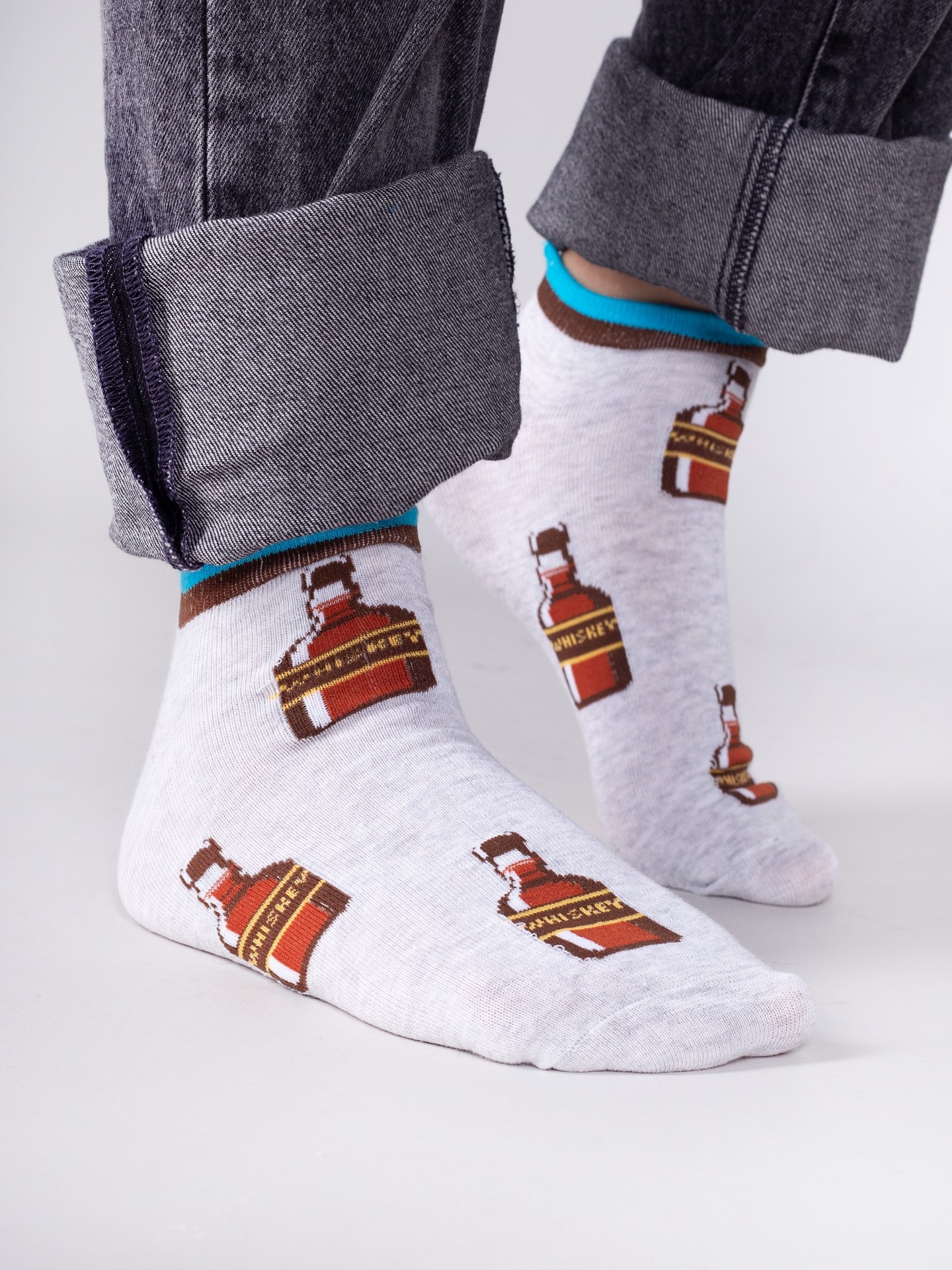 Yoclub Man's Cotton Socks Patterns Colors SKS-0086F-C300