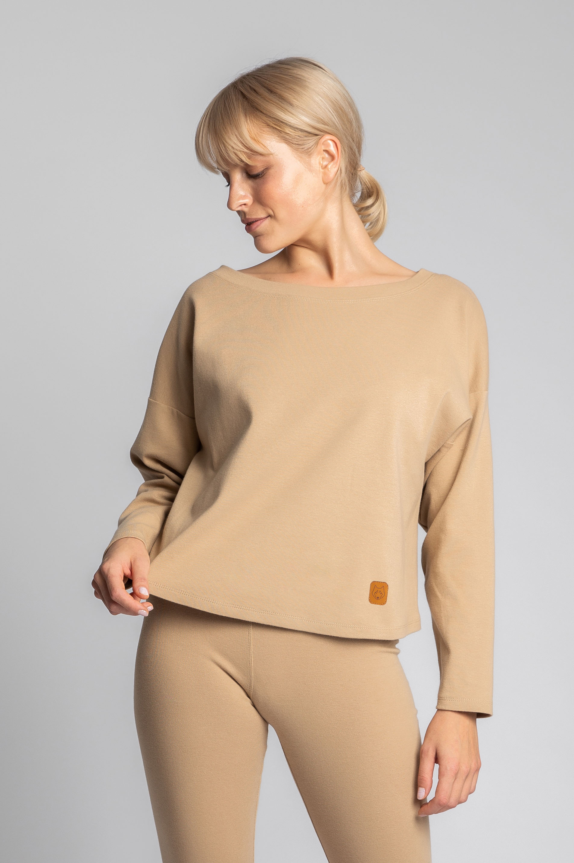 LaLupa Femeii Hoodie LA037 Cappuccino