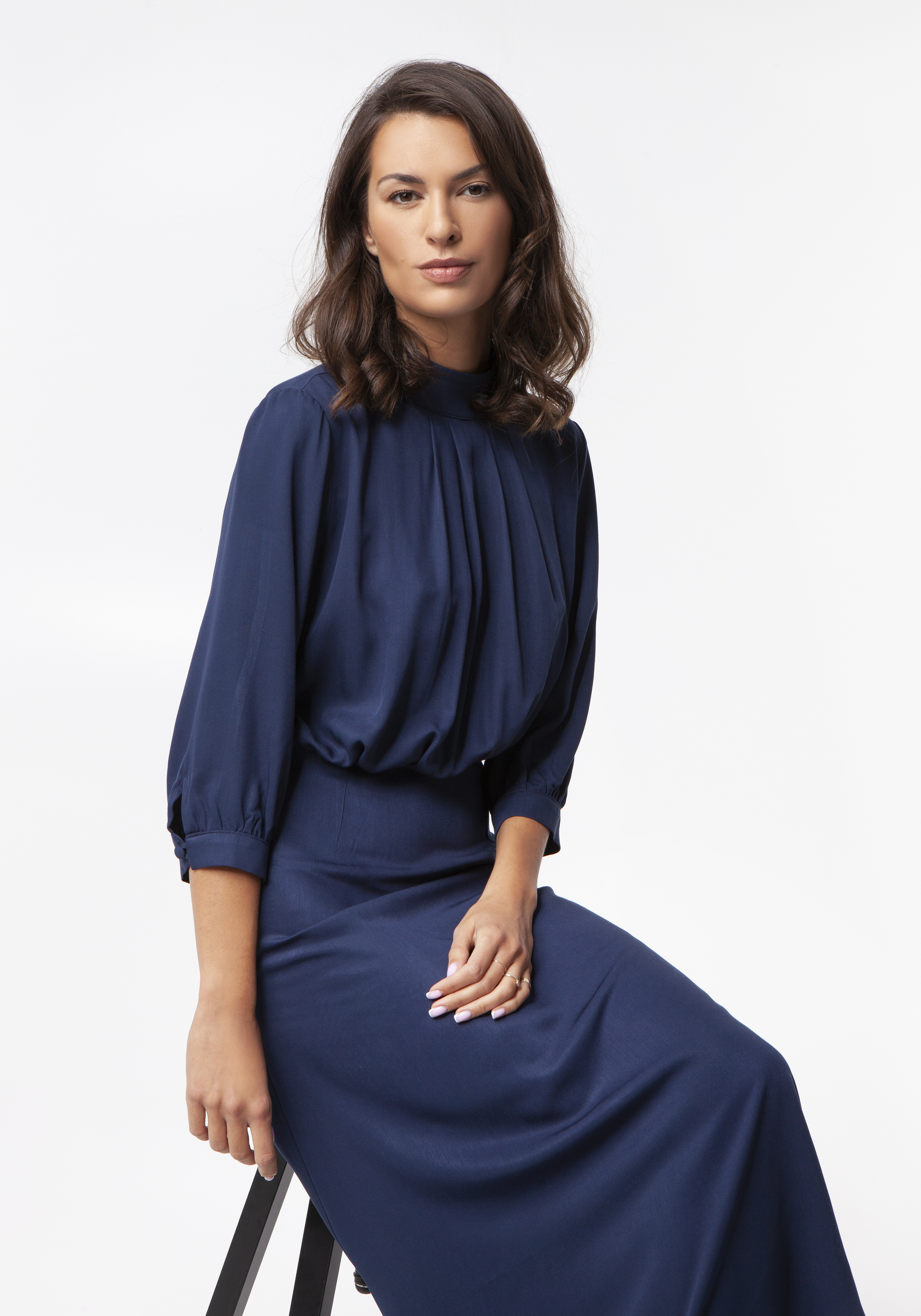 Benedict Harper Woman's Dress Irene Navy Blue