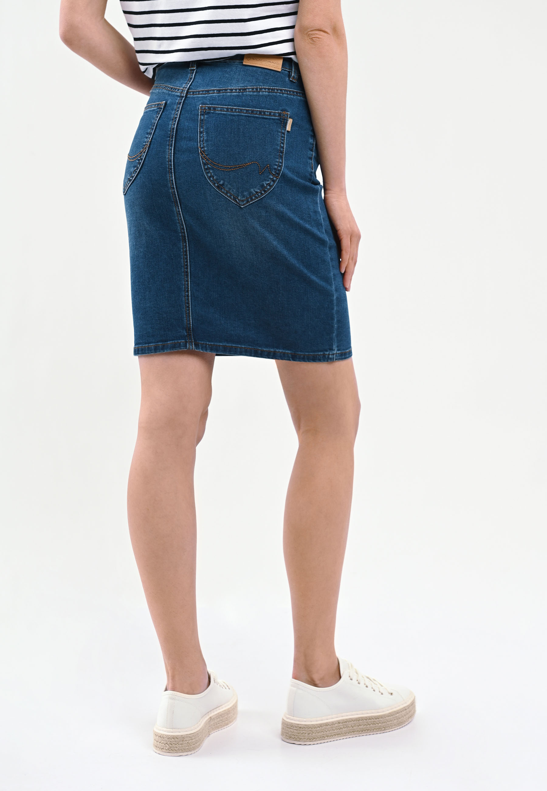Volcano Woman&#039;s Skirt G-VIKY Navy Blue