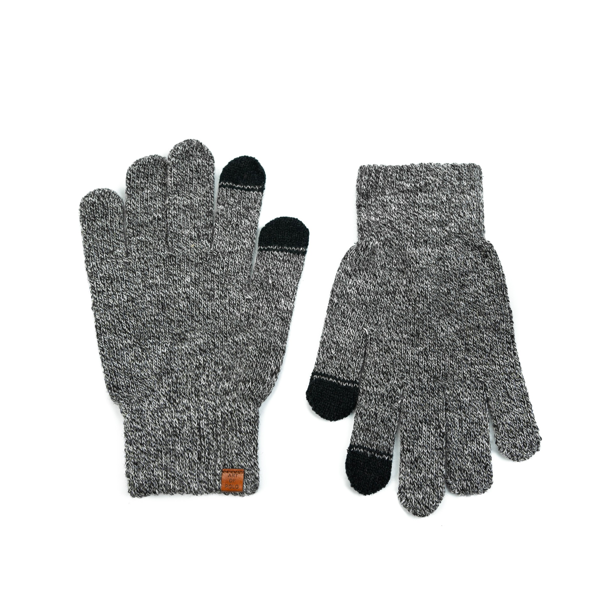 Levně Art Of Polo Man's Gloves Rk23475-1 Black/Light Grey