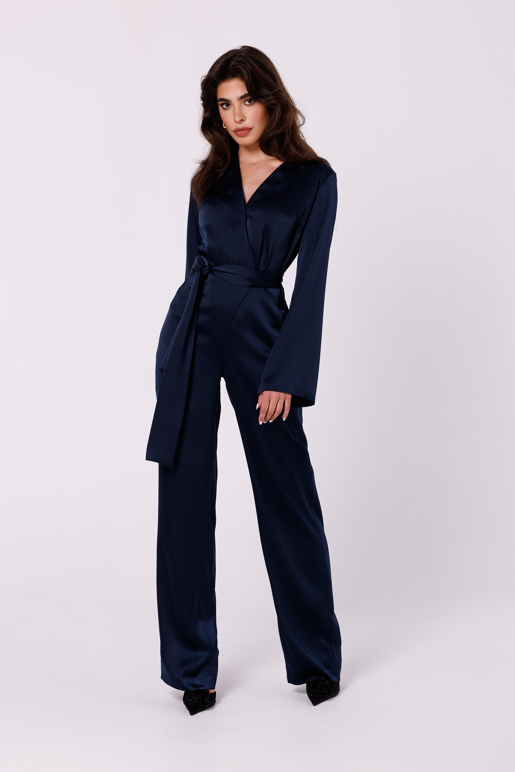 Makover Woman&#039;s Jumpsuit K171 Navy Blue