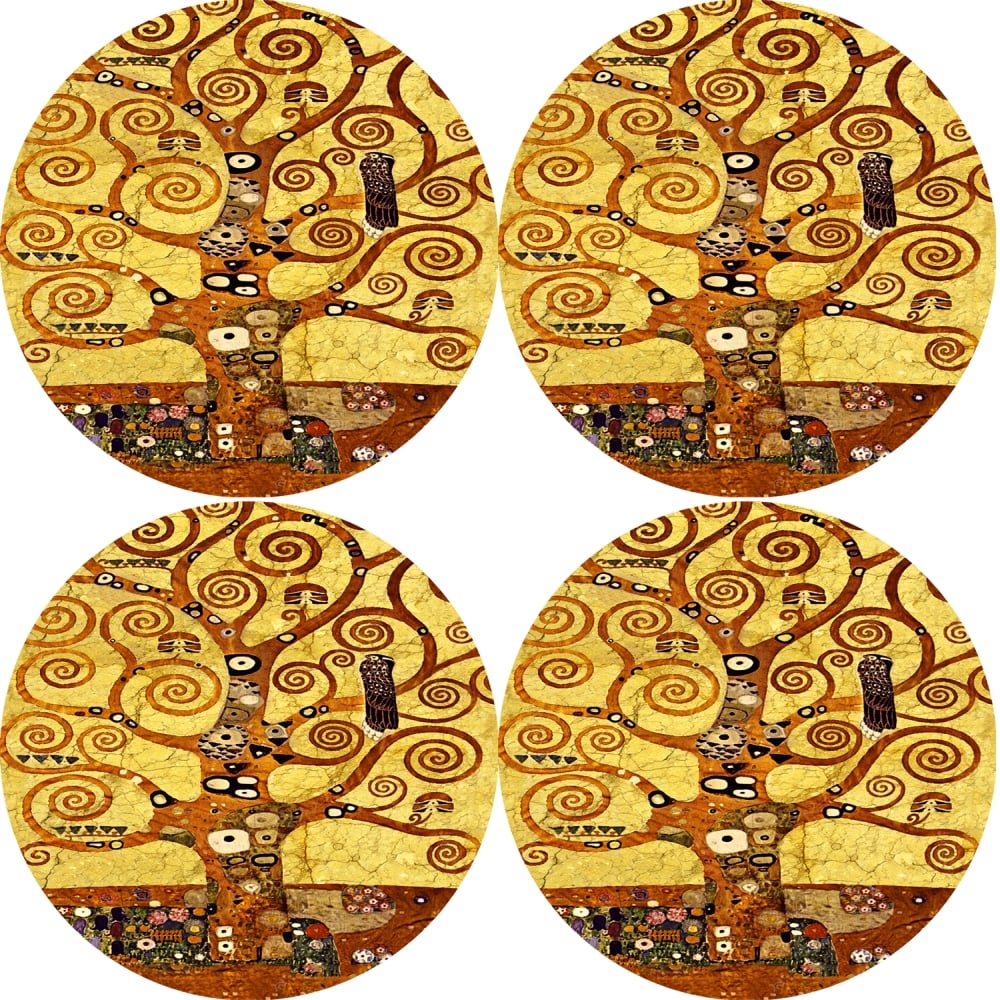 Bertoni Home Unisex's 4 Round Table Pads Set Art Deco