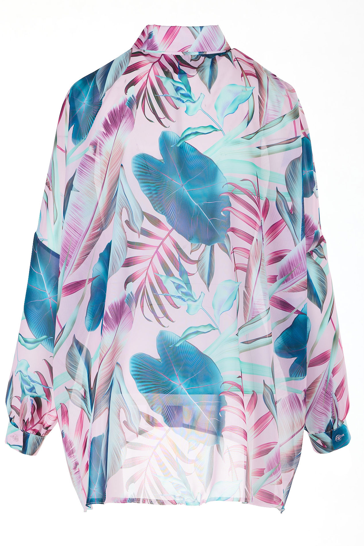 Awama Woman's Shirt A513 Pink/Flowers