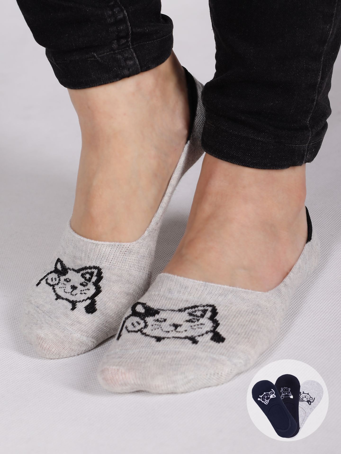 Levně Yoclub Kids's Girls' Ankle No Show Boat Socks Patterns 3-Pack SKB-0135G-AA0H