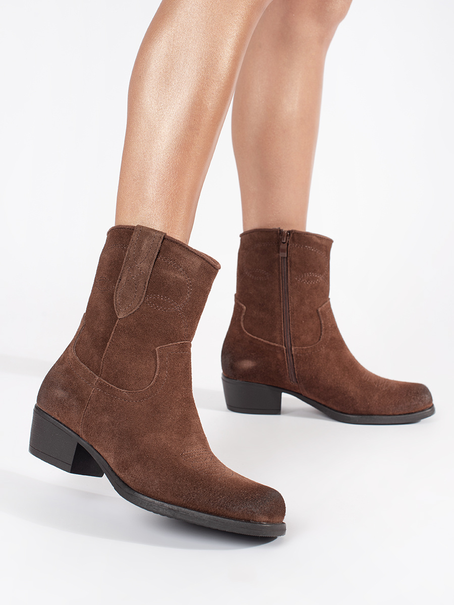 Brown leather cowboy boots Sergio Leone