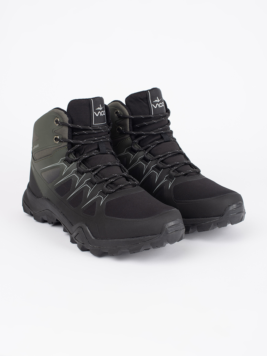 VICO Black and green men's high trekking boots