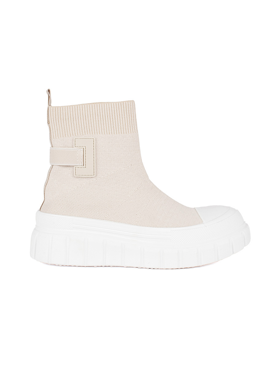 SEASTAR Light beige platform high sneakers