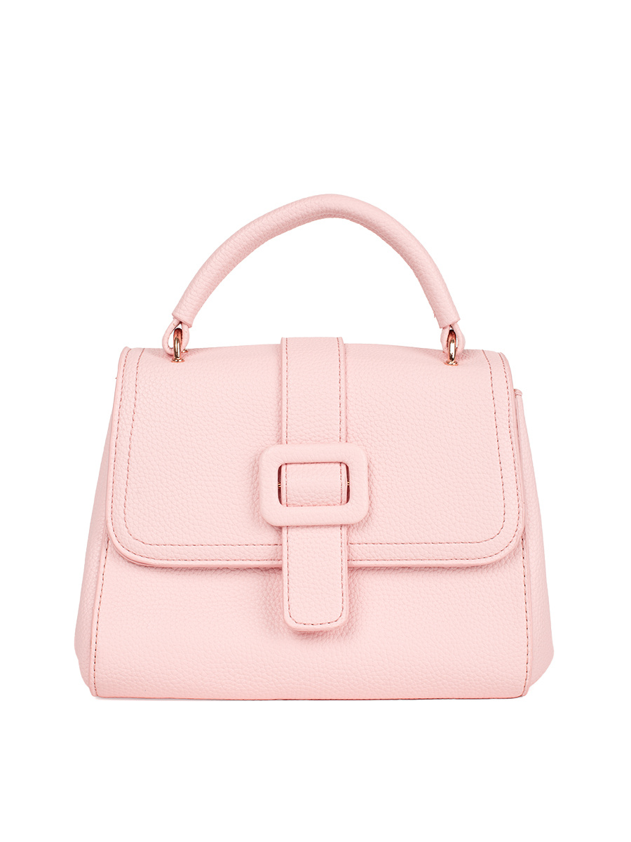 Shelvt Light pink small handbag with gold elements