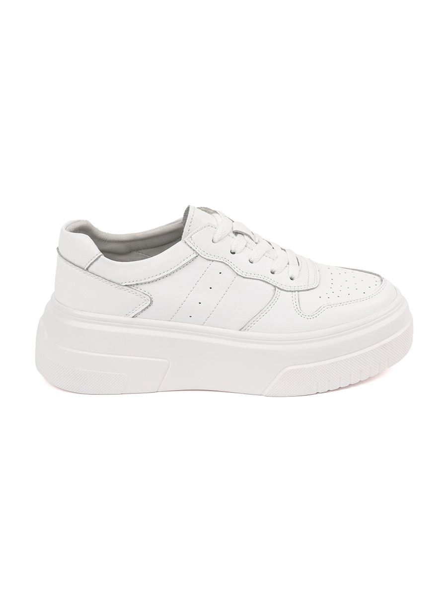 White leather platform sneakers by Sergio Leone