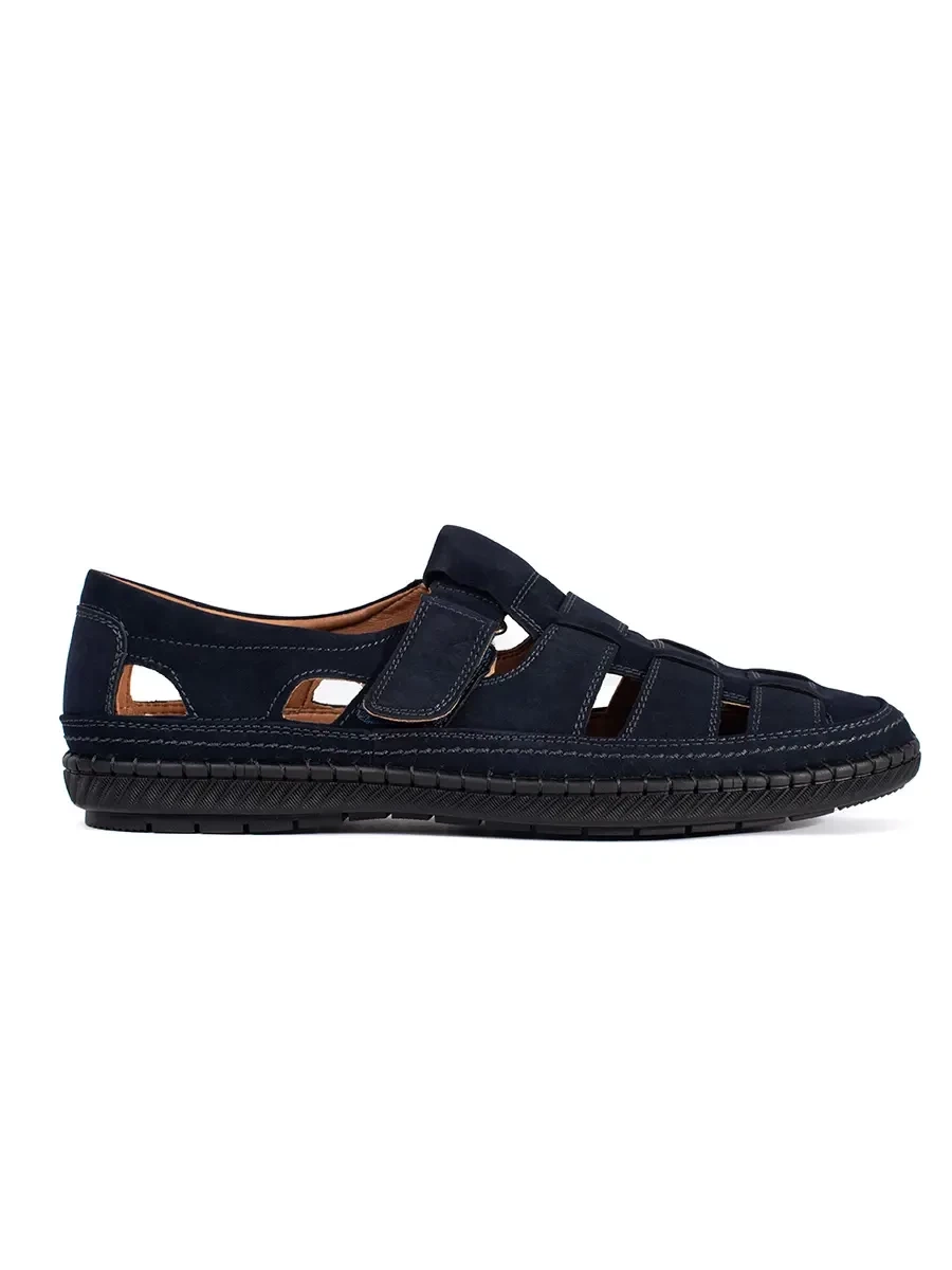 Shelvt Men's navy blue sandals