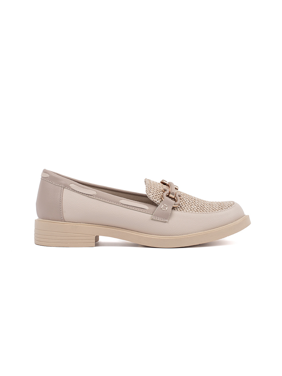 GOODIN Light beige loafers with leather insole